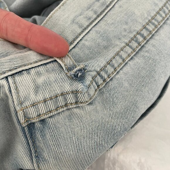 One Teaspoon Awesome Baggies Distressed Denim Mid Rise Straight Jeans Blue 29 - Picture 9 of 14
